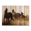 Ricki&Aposs Rugs 33 x 24 in. Round Up Inside & Outside Cedar Wall Art RI894959